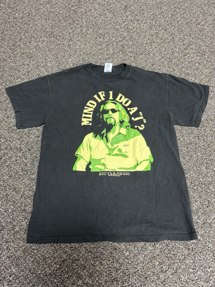 Vintage The Big Lebowski Tee Shirt 2000s Black Size Medium Mind If I Do A J