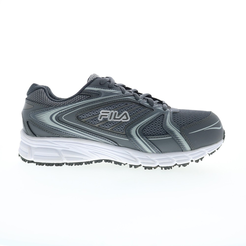 Fila Memory Reckoning 9 Slip Resistant Womens Gray Wide Athletic Work Shoes