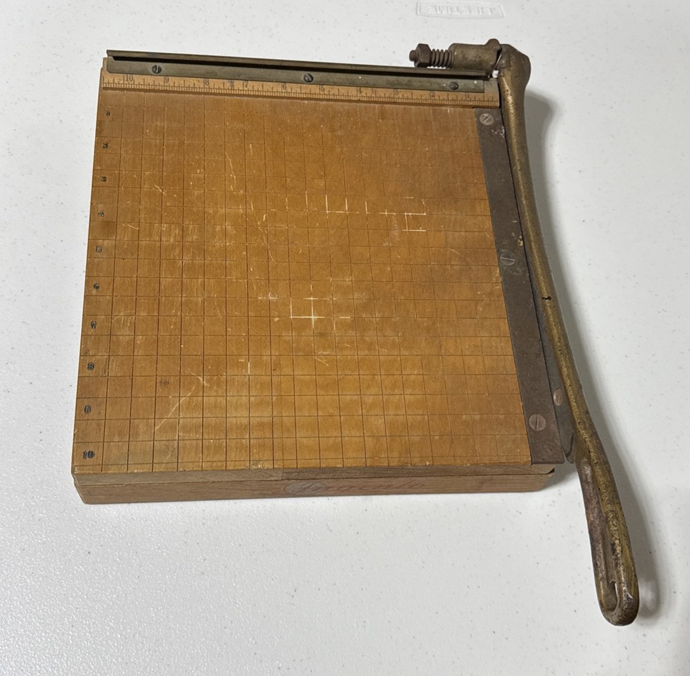 INGENTO No. 3 Vintage 10” Paper Cutter Trimmer  Guillotine Rare Vintage Antique