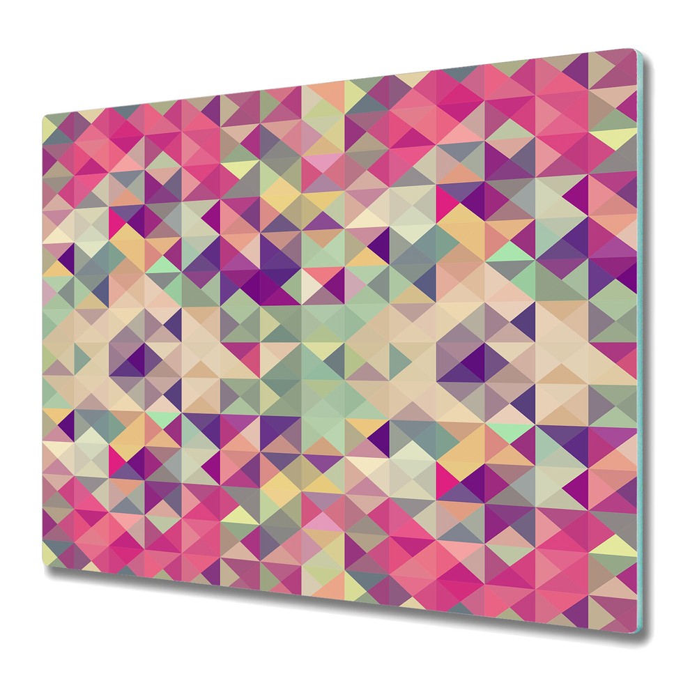 Glass Surface Protector Vintage hipsters geometric texture Colourful pink 60x52