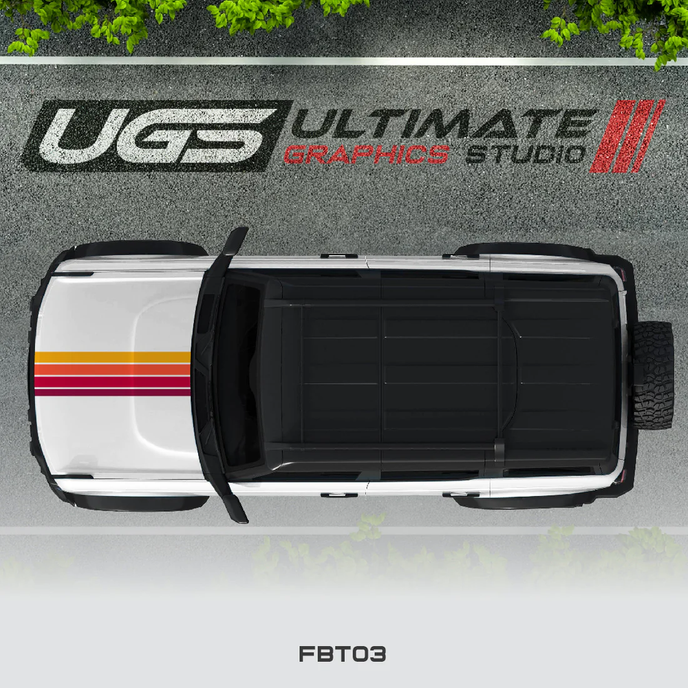 Ford Bronco Top Retro Stripe