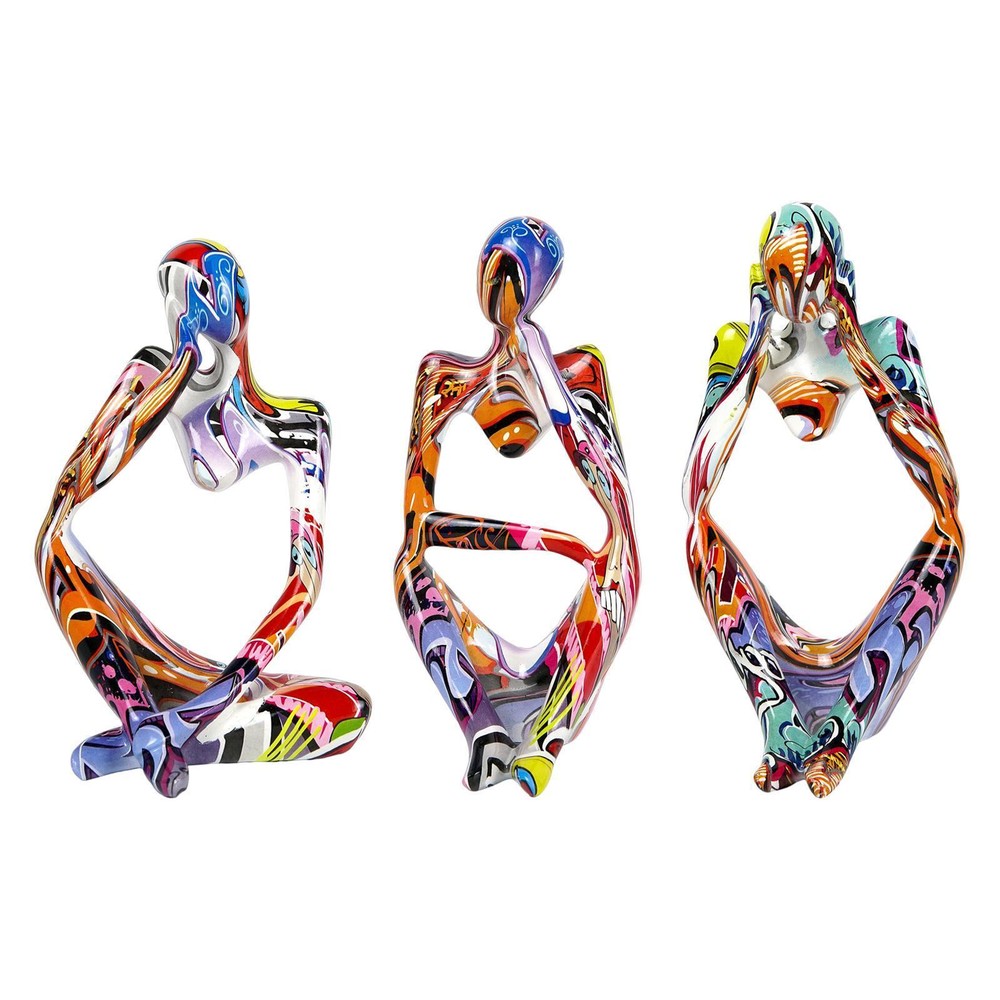 Modern Abstract Thinker Statue Graffiti Art Figurine Sculpture for Hotel-image