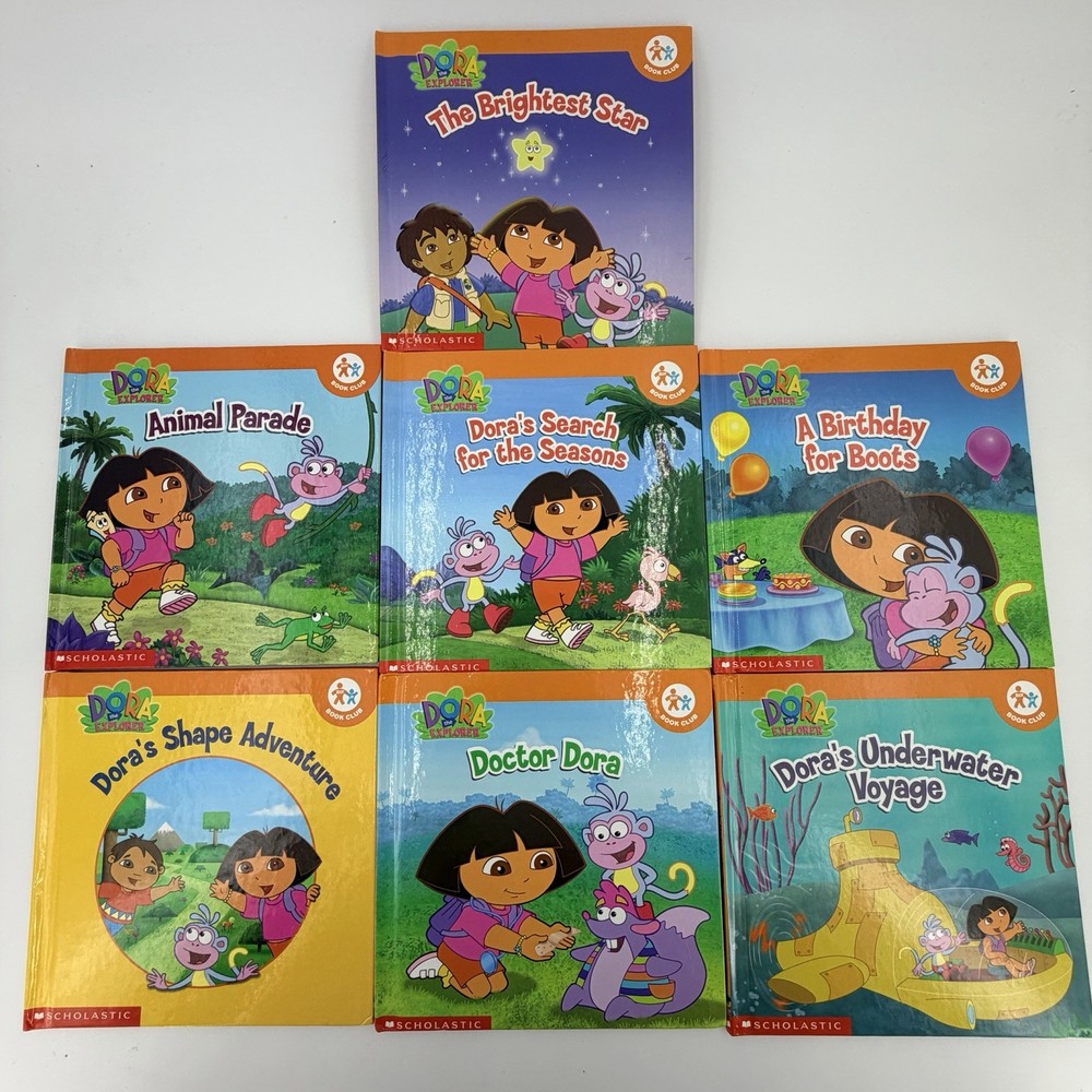Lot 7 Dora The Explorer Children Books Nick Jr Book Club Pre Owned Excellent Vtg