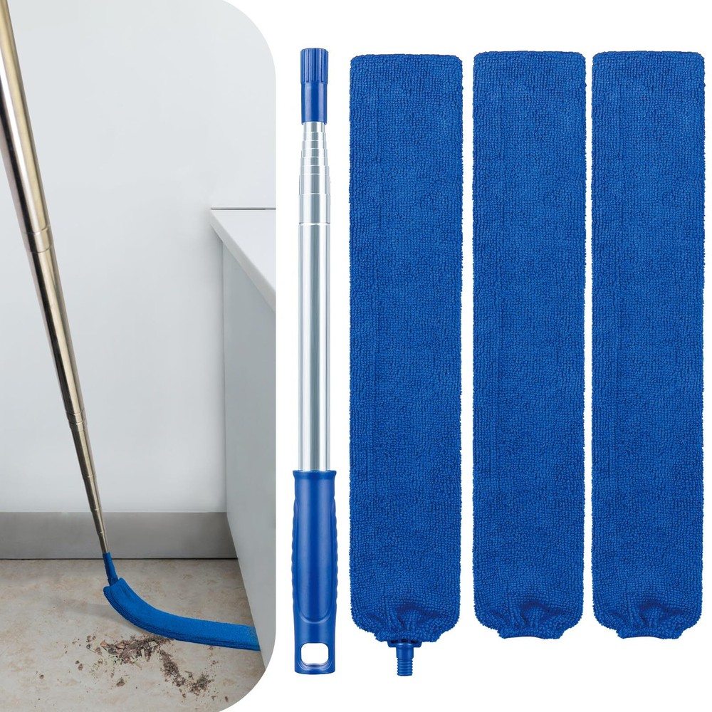 Retractable Gap Dust Cleaner With Extension Pole Cleaning Tools With 3 Microfibe