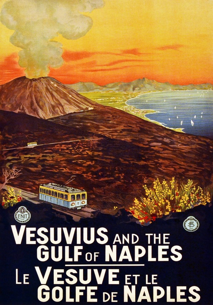Poster print.Home Room Interior design.Travel Italy.Vesuvius.6534