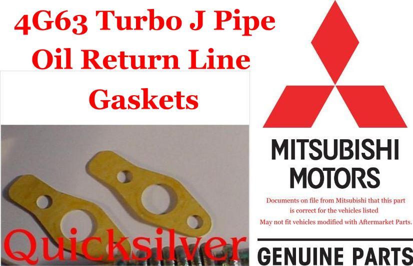 91 94 Eclipse Talon Laser 4g63 Turbo J Pipe Oil Return Line Gaskets OEM New