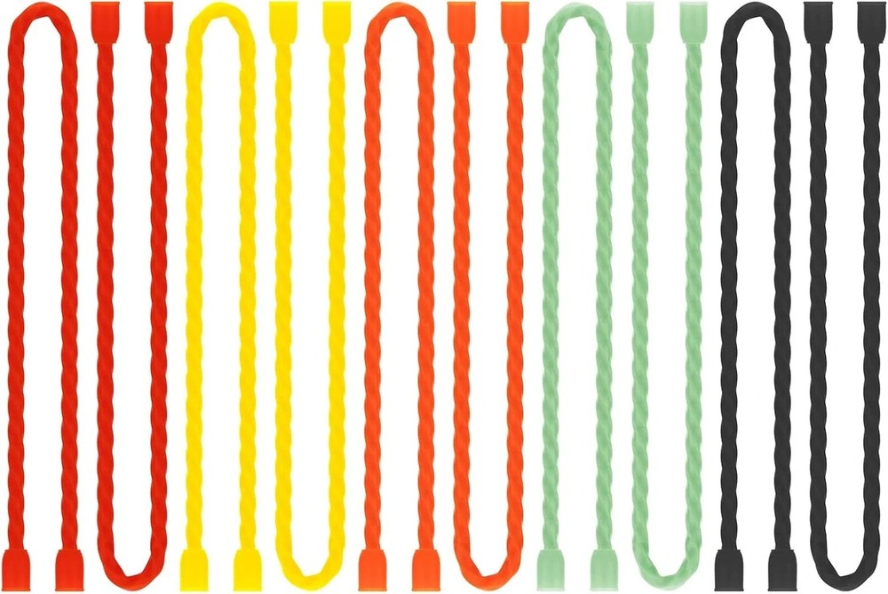 Gesipor 10-Pack 12-Inch Reusable Silicone Cable Ties for Organizing Wires