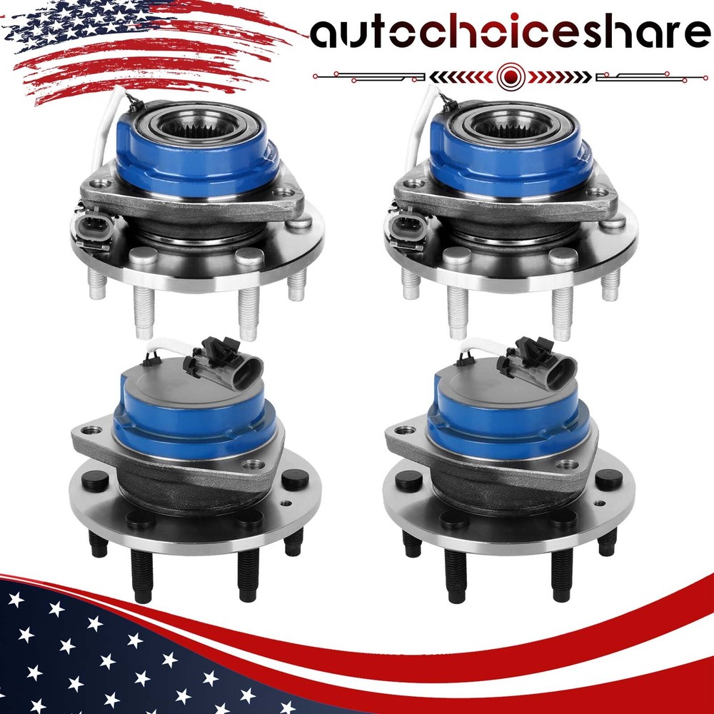 For 2006-2008 Chevrolet Uplander Front Rear Wheel Hub Bearing Assembly Set 4pcs
