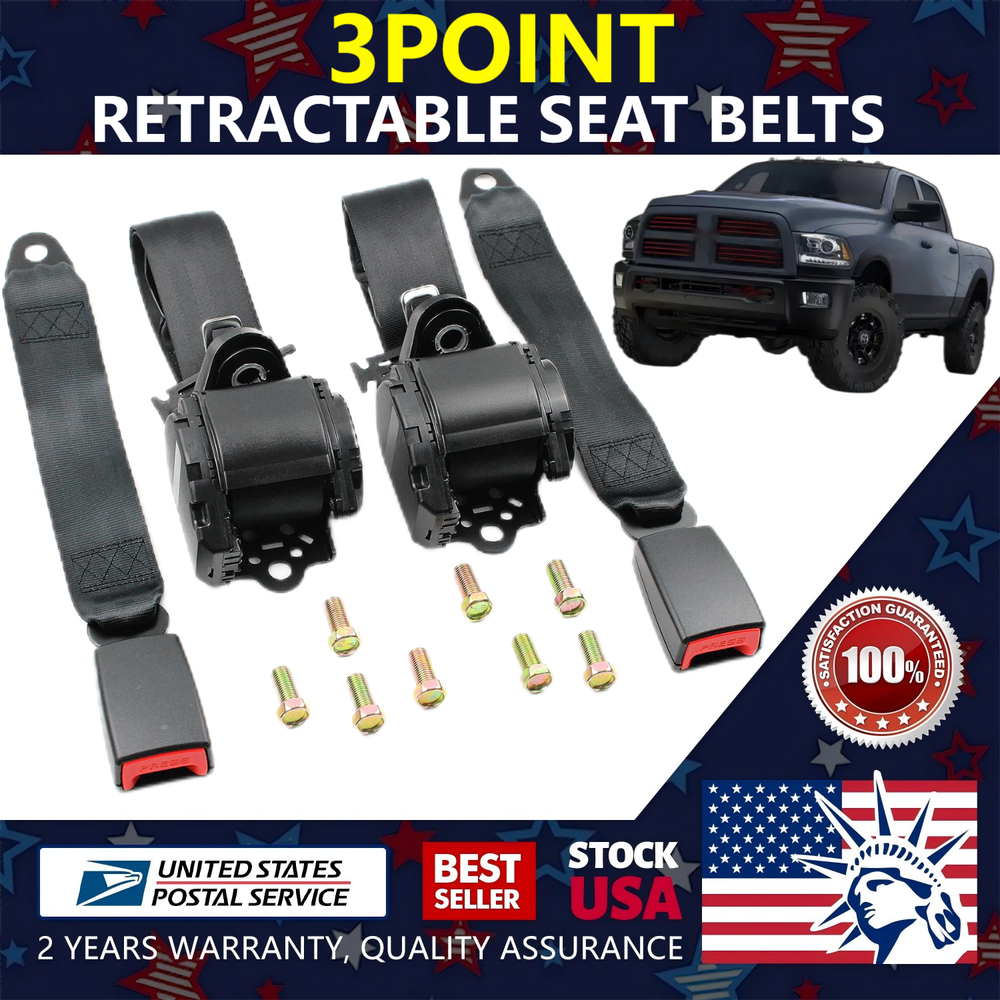 Retractable 3 Point Seat Belt Car Vehicle Adjustable For Dodge Journey 2009-2011