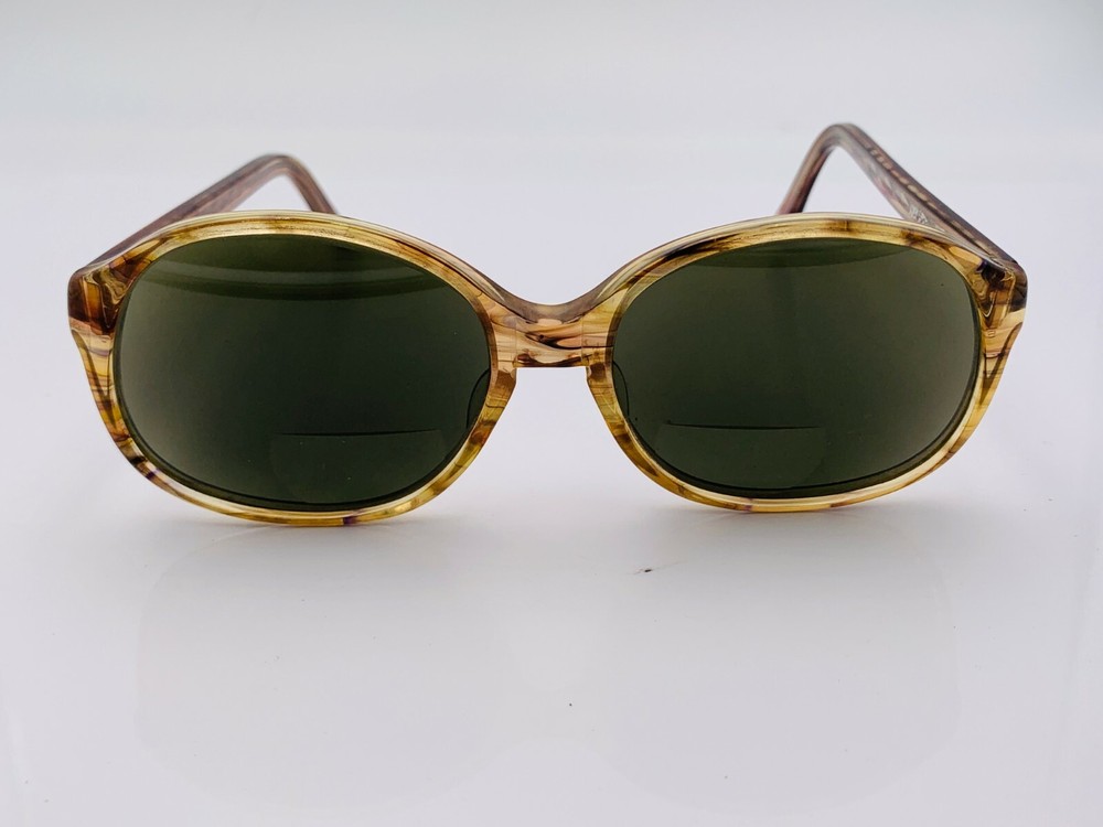 Vintage Fairfield Brown Oval Frame Sunglasses Without Lenses