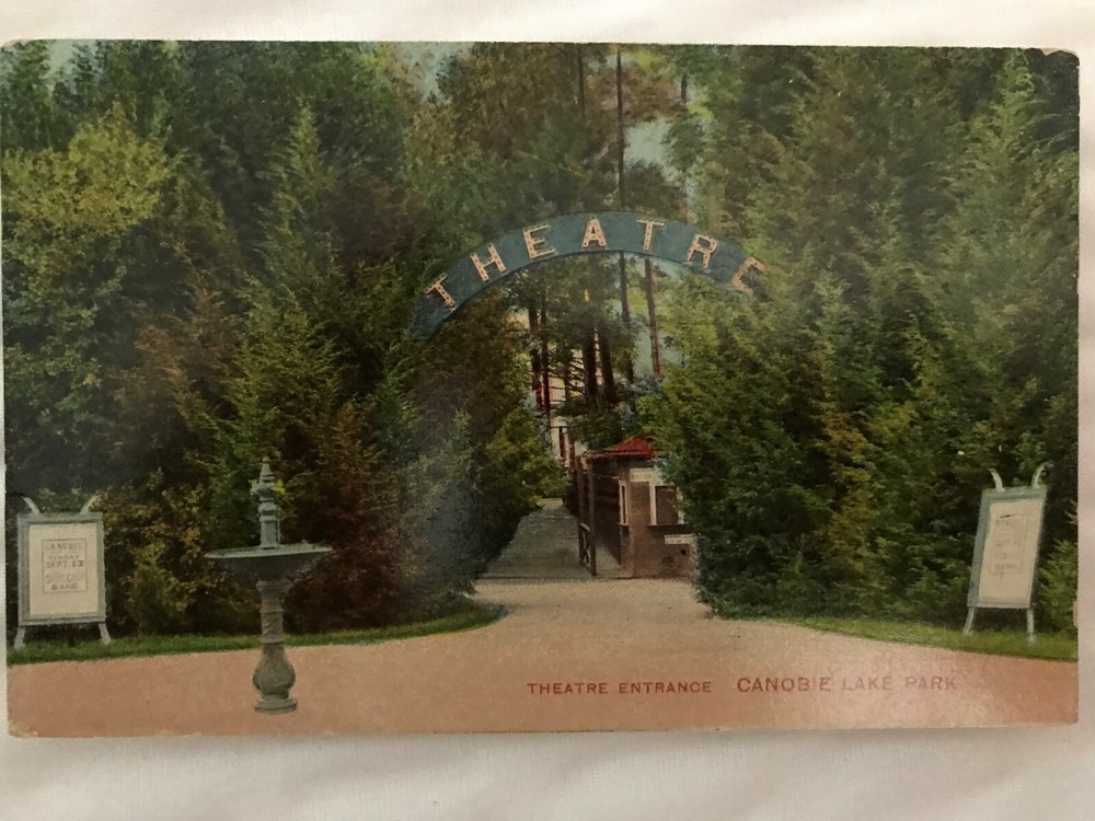 Vintage Postcard 1911 Theatre Entrance, Canobie Lake Park Salem New Hampshire NH