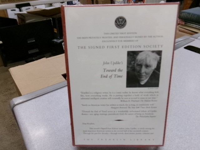 TOWARD THE END OF TIME Signed 1st Franklin Library, John Updike