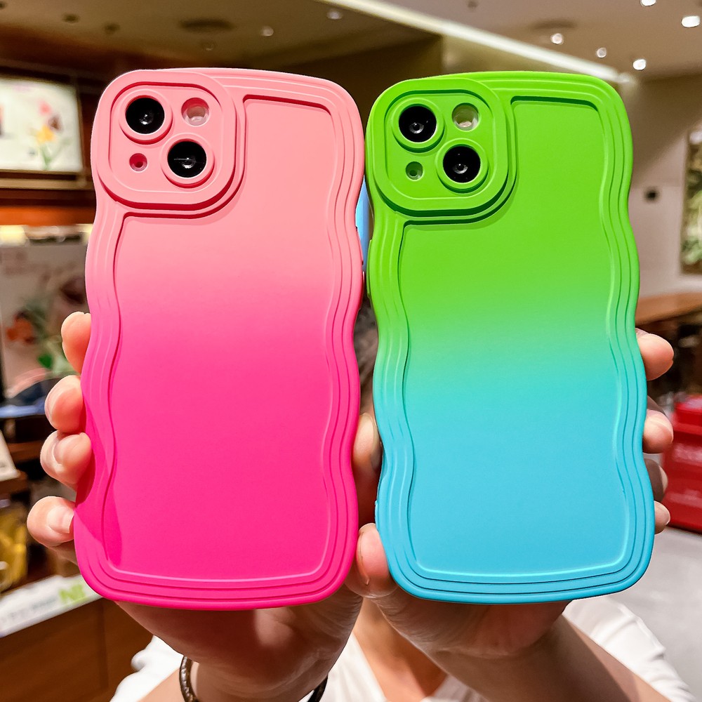 For iPhone 16 Pro Max 15 14 13 12 11 Gradiant Silicone Case Camera Lens Cover