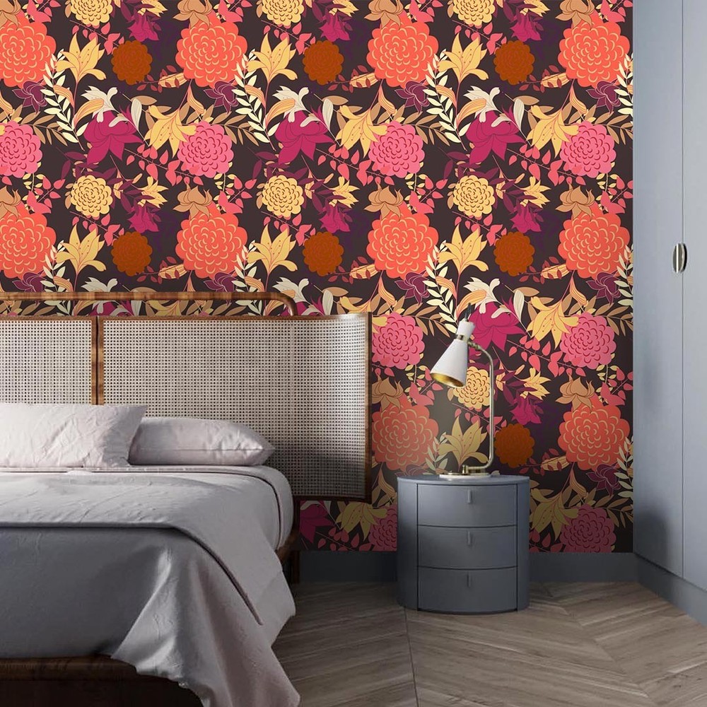 3D Flowers Plantation Groups Pattern Wall Murals Wallpaper Murals Wall Sticker 2