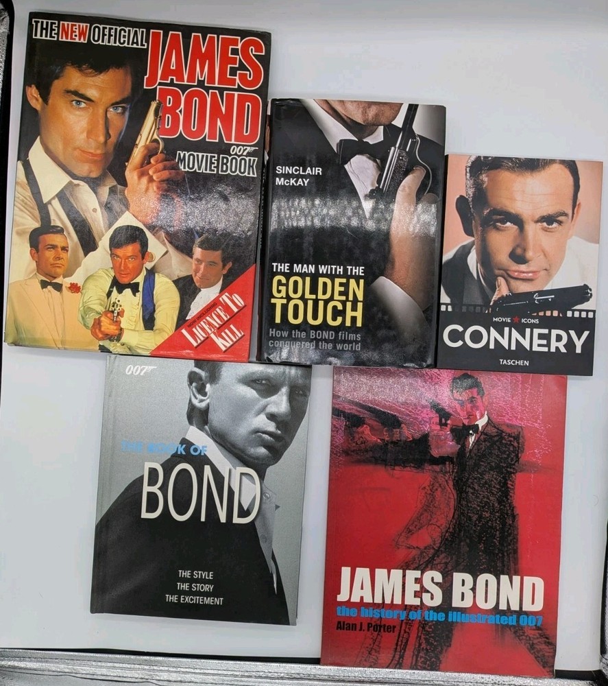 James Bond Book Lot Of 5 Connery Movie Book Golden Touch 007 Taschen