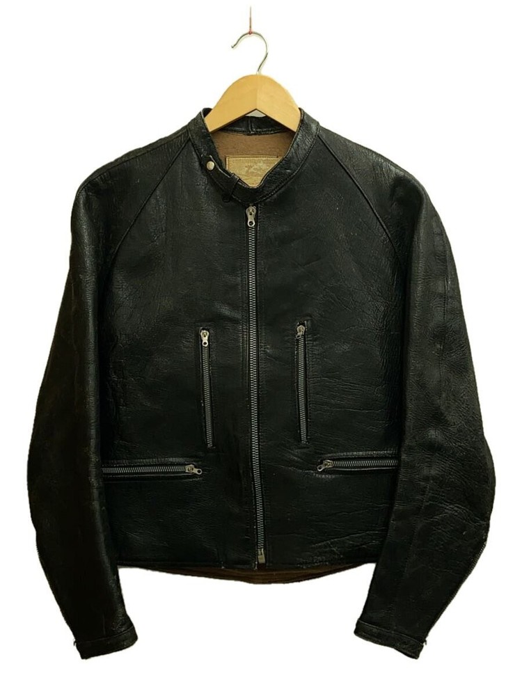 Extra Luxe Fupim Single Rider Jacket Size 52 Black Leather 173