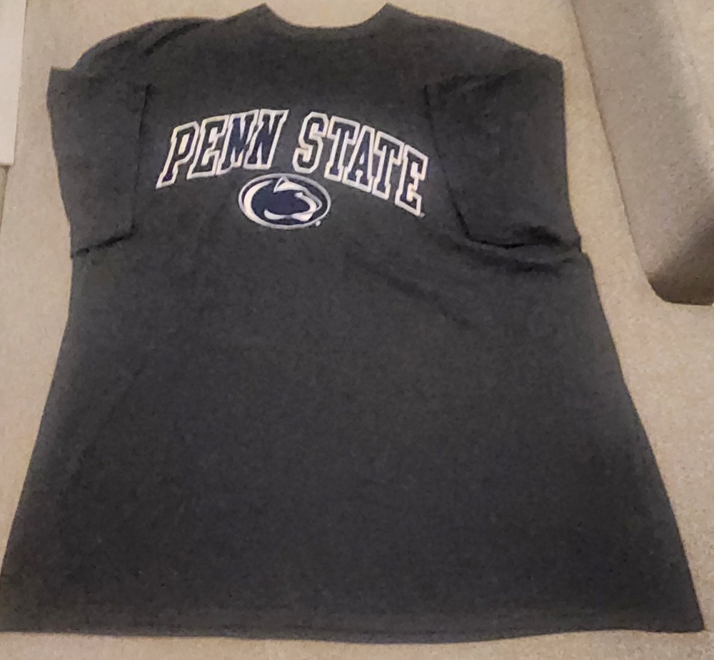 Vtg Penn State T-shirt SS Gray Nittany Lions XL