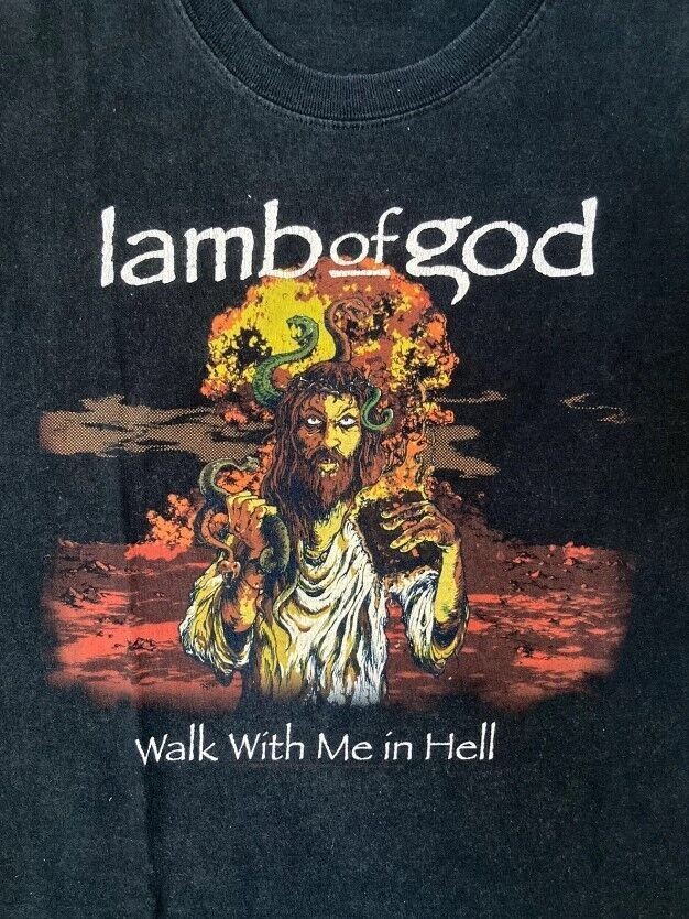 Lamb of God Band shirt Walking in hell S-234XL Black unisex Gift Fans Shirt