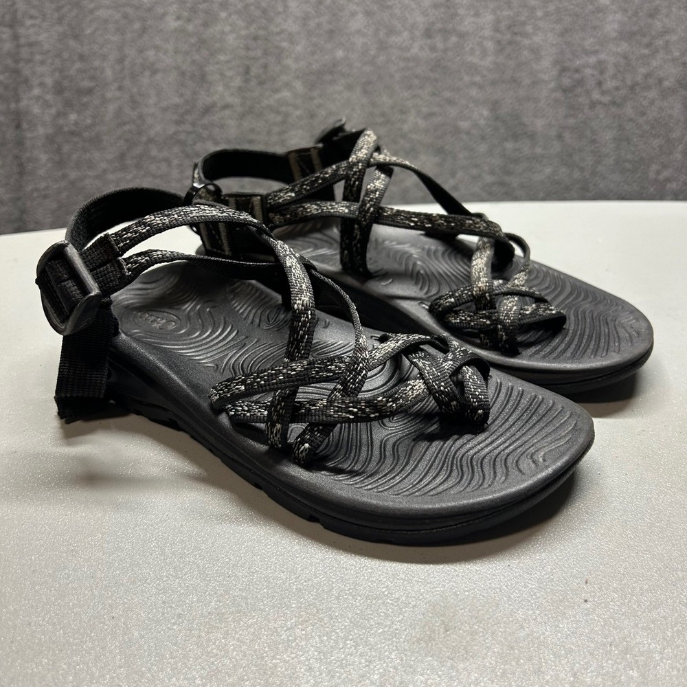 Chaco Womens Z Cloud X2 Sandals Black Gray Woven Straps Size 7