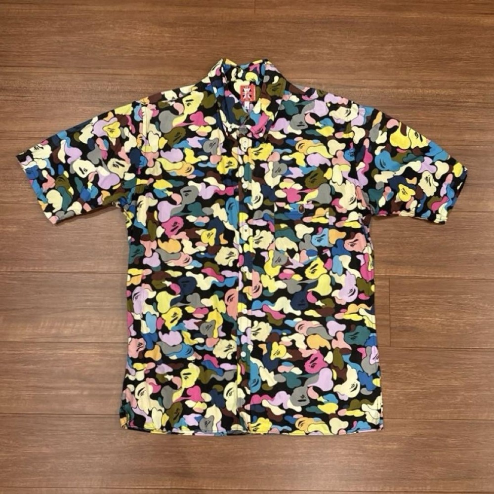 BAPE Multi Camo Short Sleeve Shirt in XL Size 988193