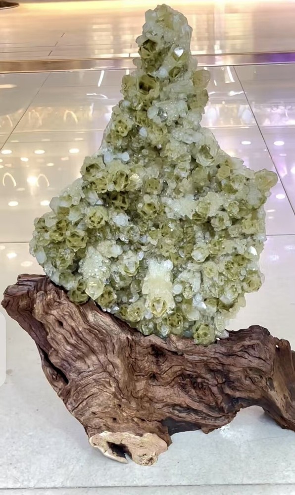 22lb Natural Citrine Cluster Quartz Crystal Backbone Mineral Specimen with Stand – Rare Collectible Gemstone Display Piece 