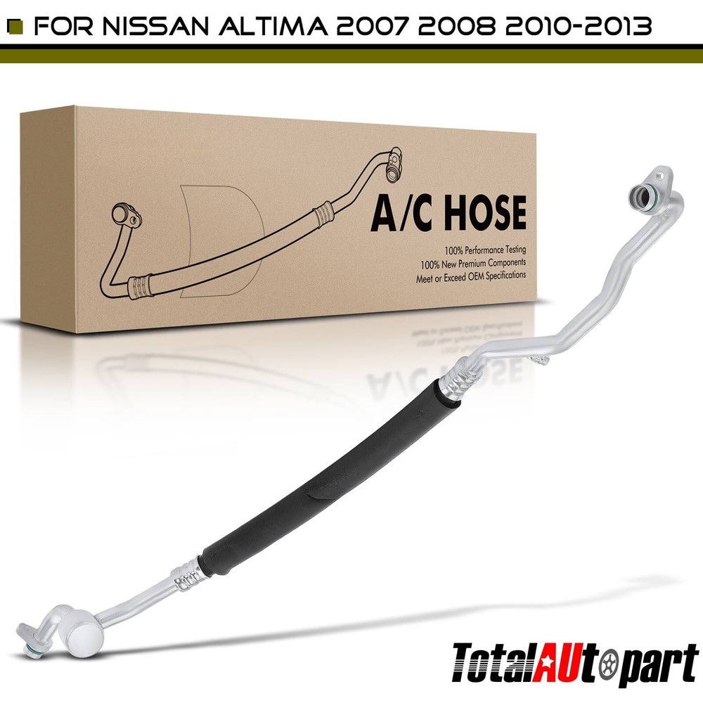 A/C Suction Line Hose Assembly for Nissan Altima 2007 2008-2013 L4 2.5L Black