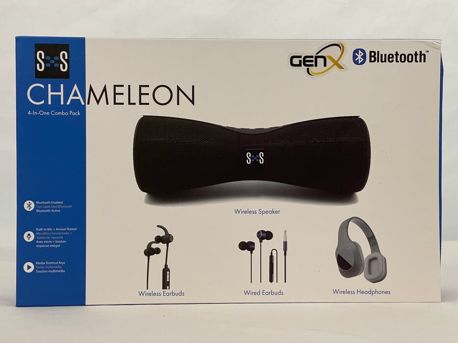 Chameleon Bluetooth 4-in-1 Combo with Built-In Mic for Multi-Device Use