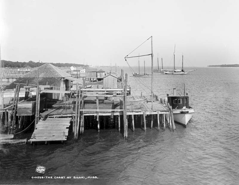 1901 The Coast at Biloxi, Mississippi Vintage Old Photo 8.5