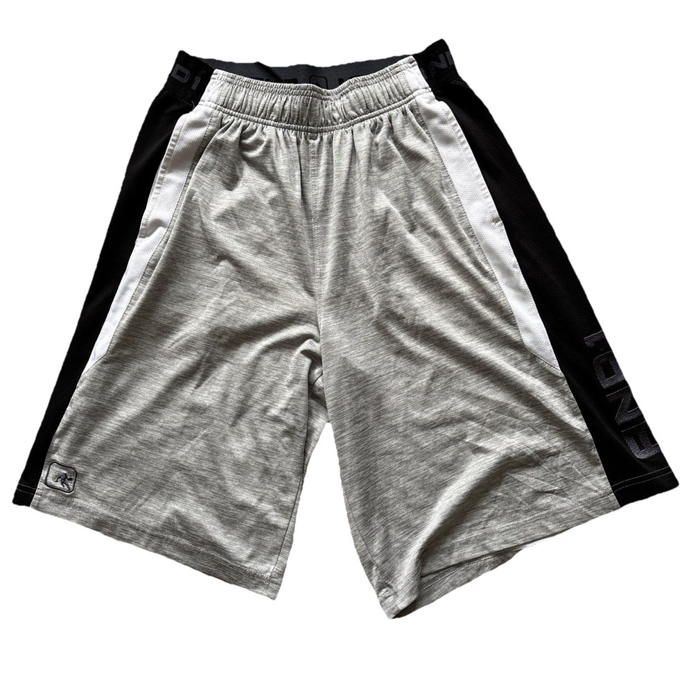 And One Basketball Shorts, Men’s Size Medium, Black/Gray/White