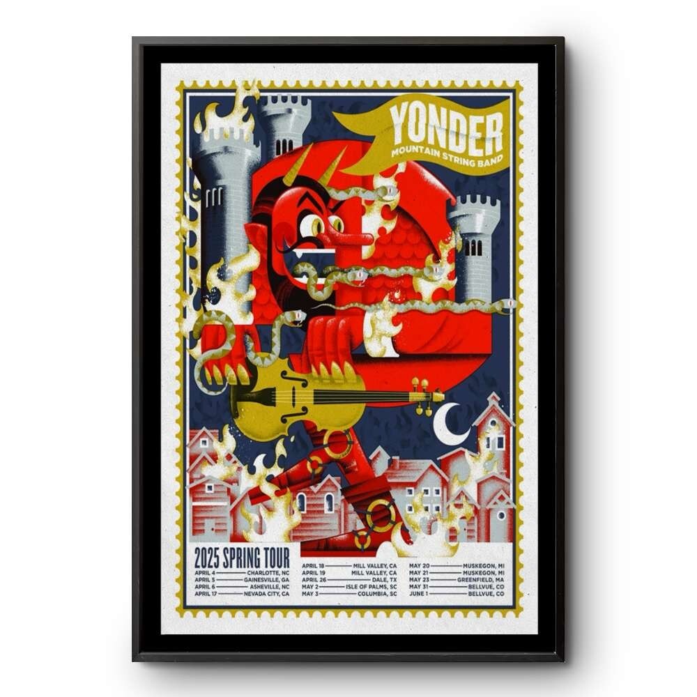 Yonder Mountain String Band 2025 Spring Tour Poster for Home Decor