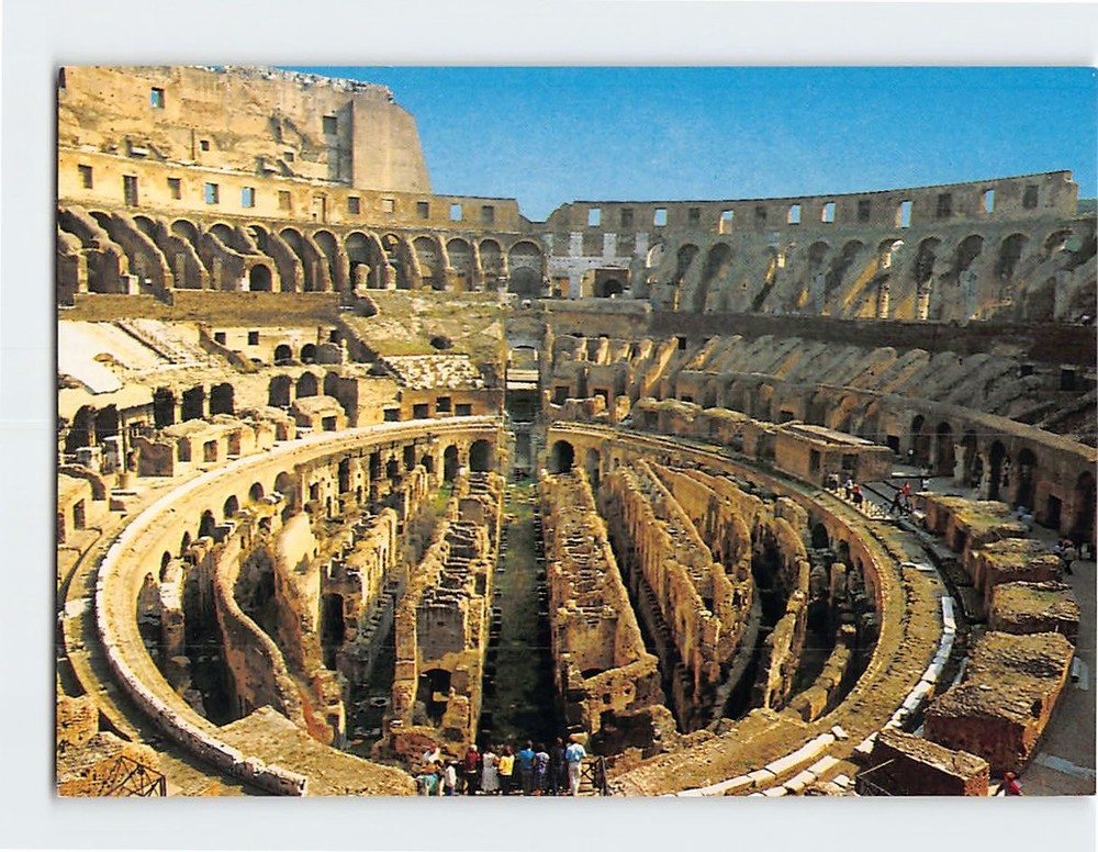 Postcard Interior The Colosseum Rome Italy