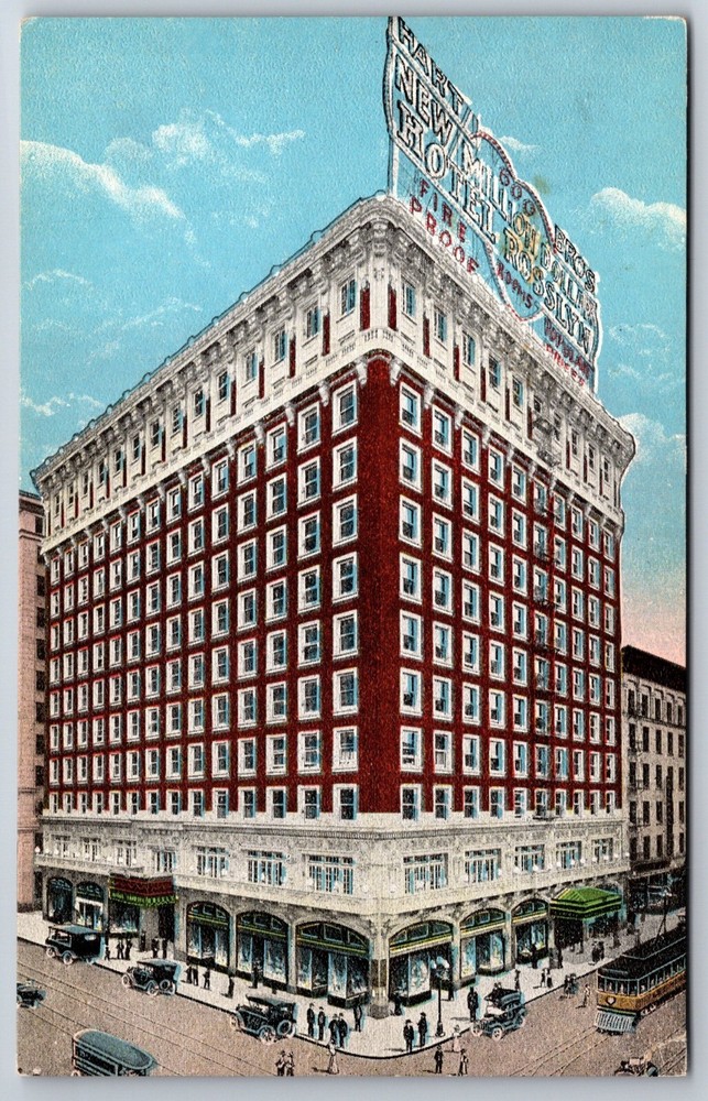 Los Angeles California~Hart Bros New Hotel Rosslyn Street View~Vintage Postcard
