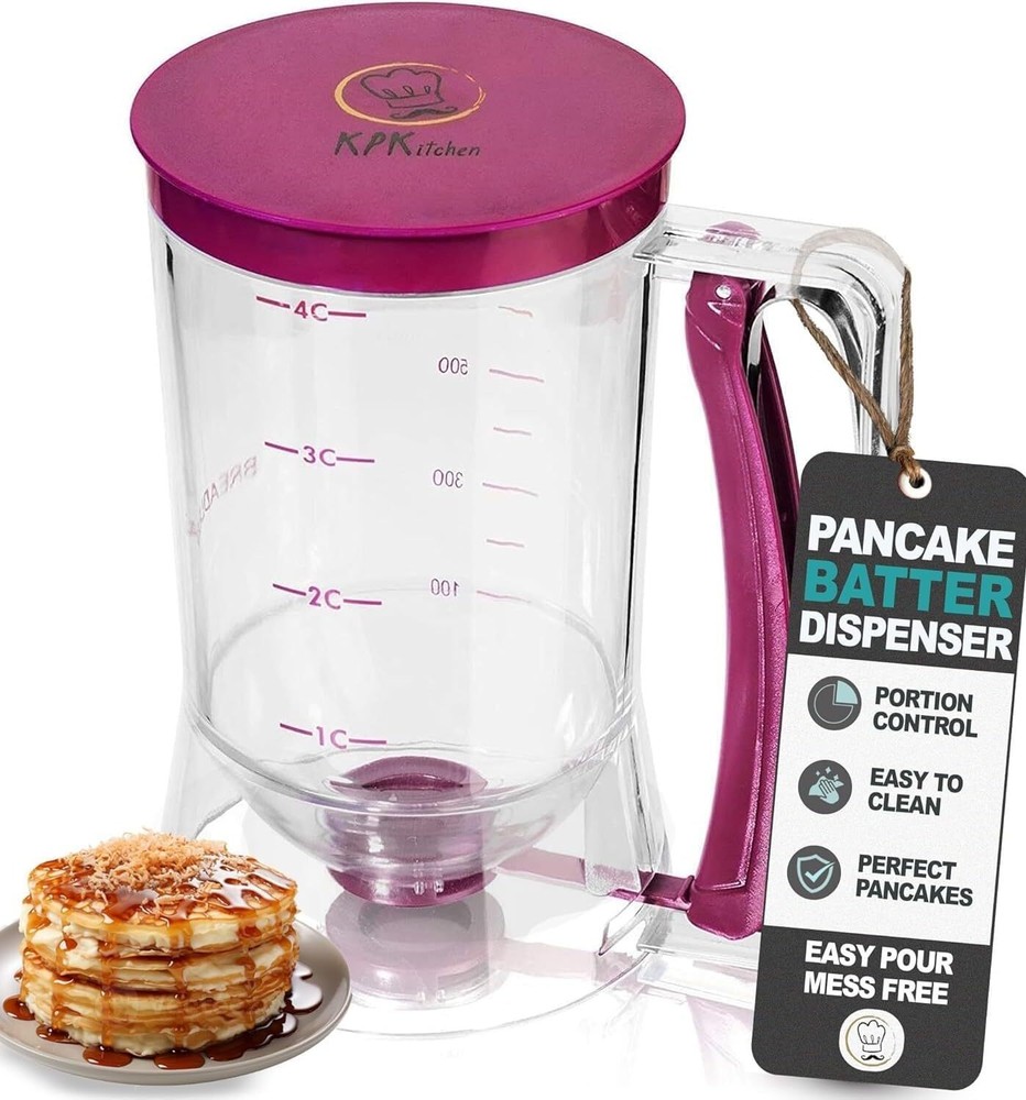 KPKitchen Pancake Batter Dispenser - Essential Tool for Perfect Pancakes Every Time