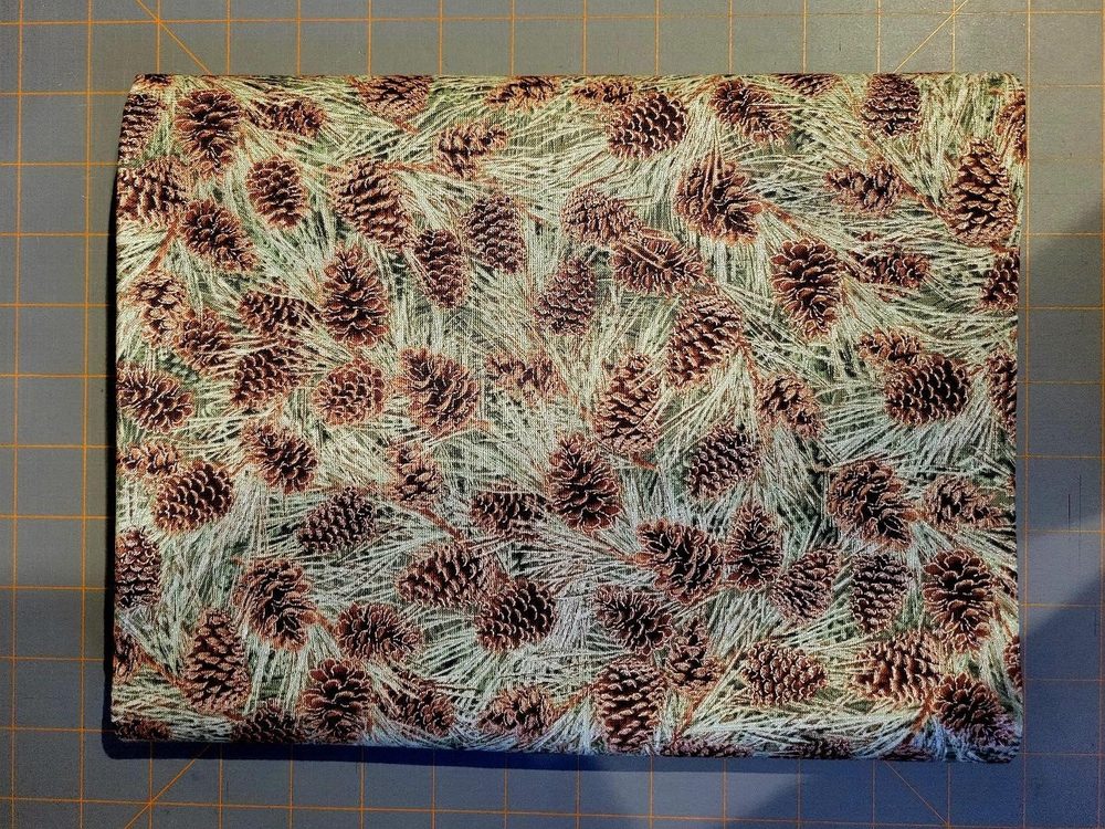 Fabric: Christmas Pinecones Subtle Metallic Accent 42