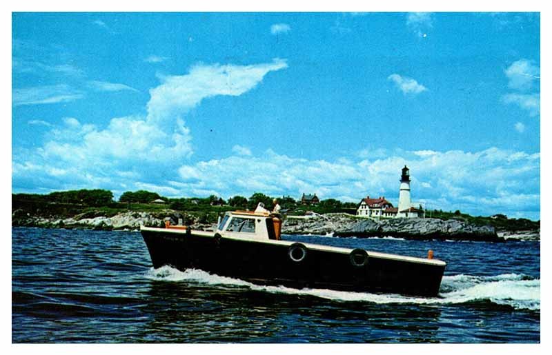 Postcard LIGHTHOUSE SCENE Portland Maine ME m/09 AS9554