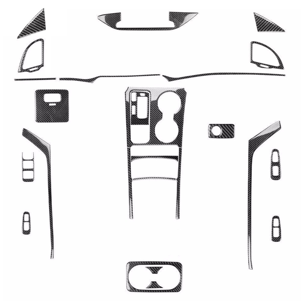 26Pcs Real Carbon Fiber Kits Full Interior Trim Cover For Kia Stinger 2018-2023