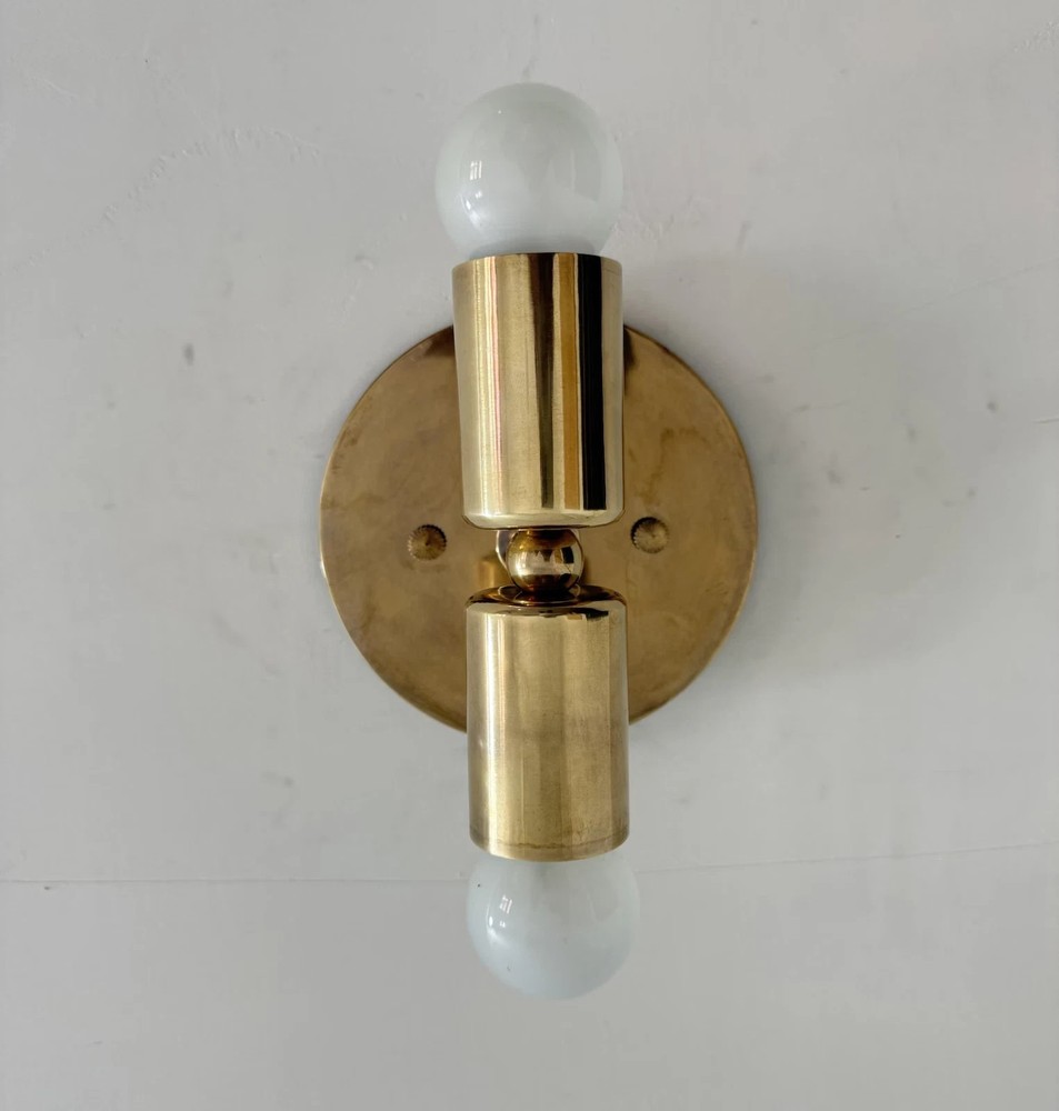 1940's Mid Century Wall Sconce Light, Modern Brass Wall Sconce, Fixture Light