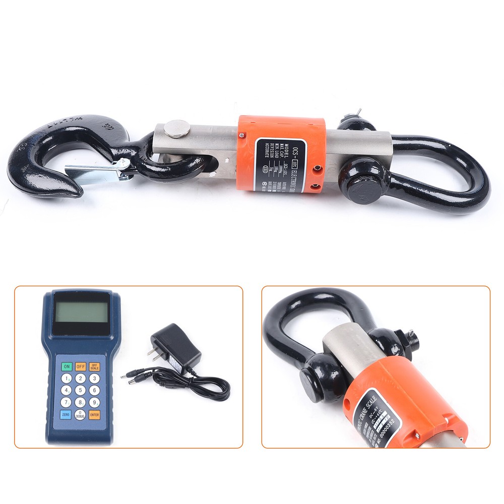 10000kg 10T HD Wireless Electronic Digital Hanging Crane Scale W/ Handheld Meter