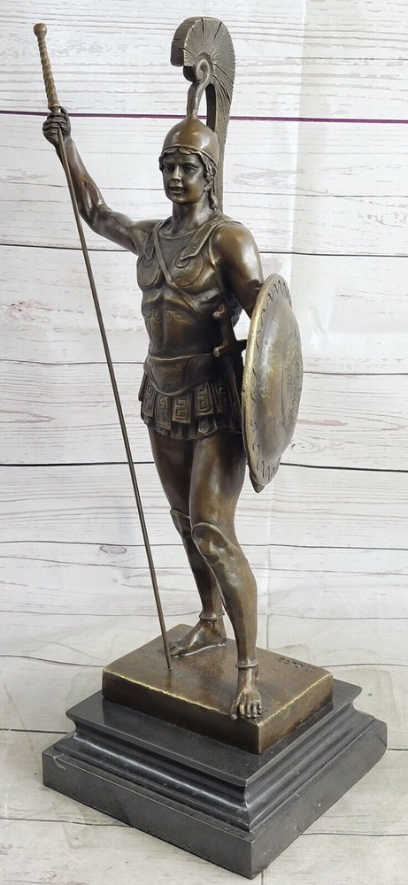 Achilles Greek hero of the Troyan War Bronze Statue 19.5
