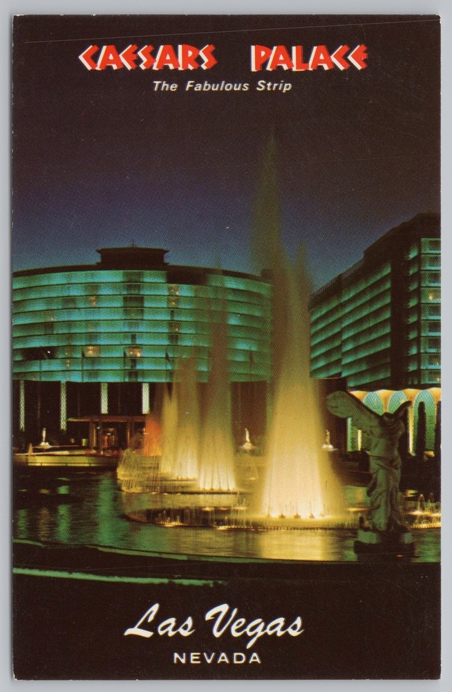 Gambling~Caesars Palace~Fabulous Strip @ Night~Las Vegas Nevada~Vintage PC