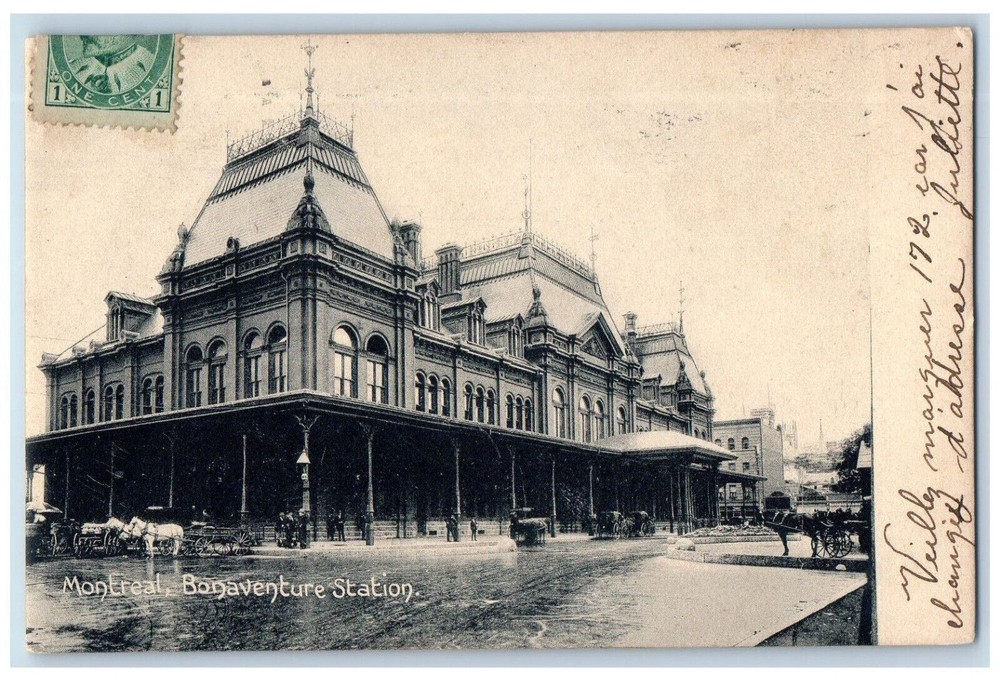 1908 Bonaventure Station Montreal Quebec Canada Antique Posted Postcard