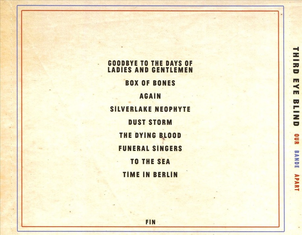 Third Eye Blind Our Bande Apart New Cd