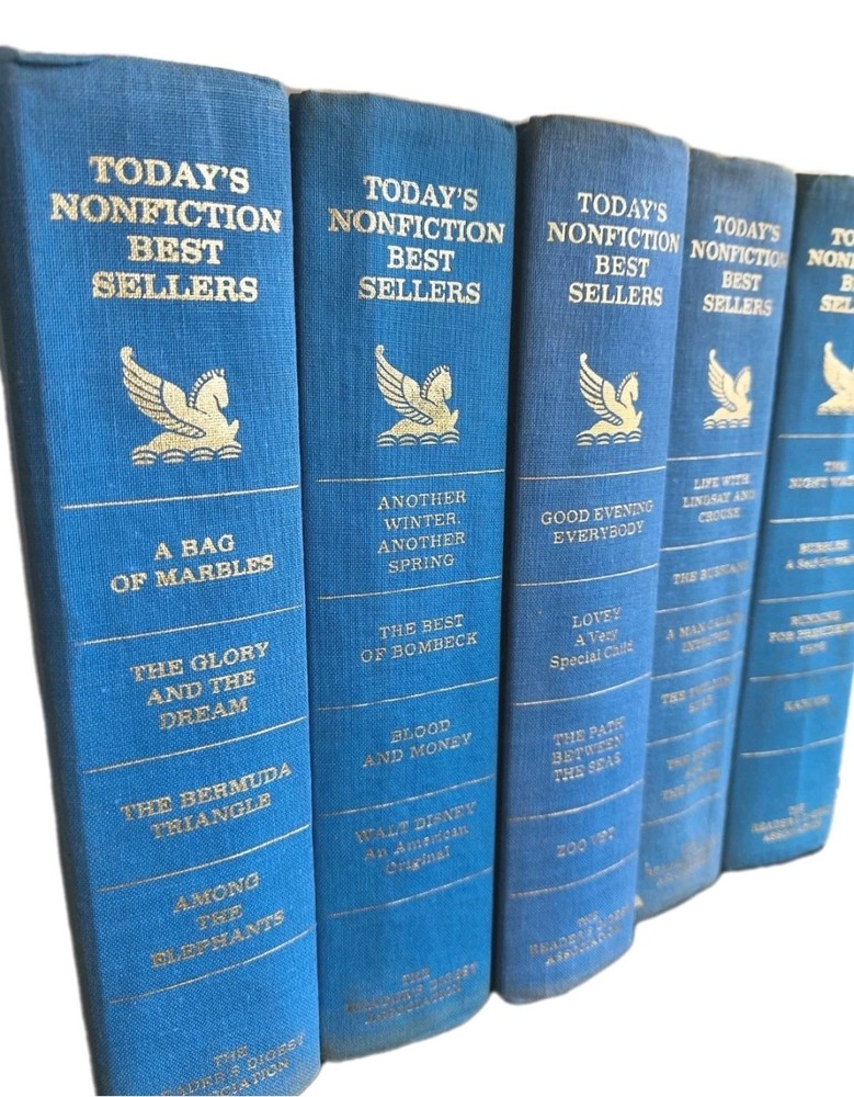 Lot of 6 Vintage Old Rare Antique Hardcover Books - Blue & Gold Gild