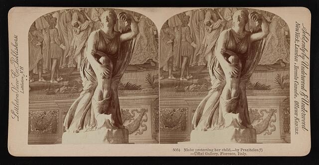 Niobe protecting her child,- by Praxiteles (?) - Uffizi Gallery,Florence,Italy
