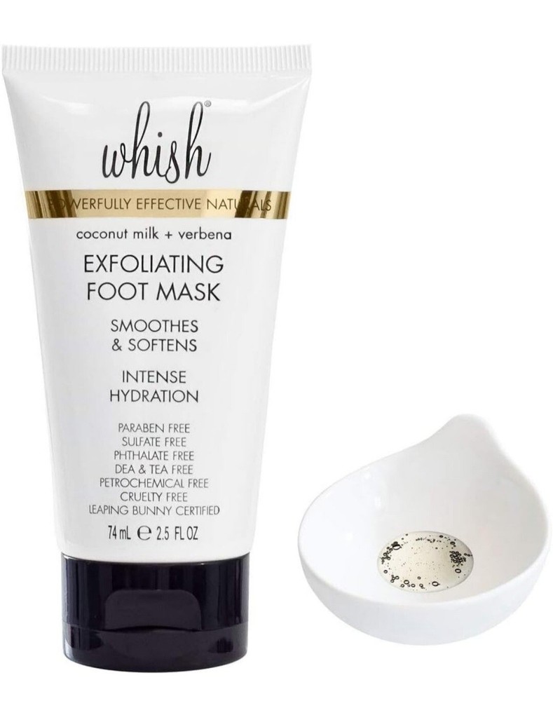 Whish Exfoliating Foot Mask with Coconut Milk and Verbena 2.5 oz