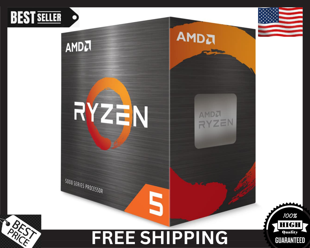 AMD Ryzen 5 5500 6-Core 12-Thread CPU with Wraith Stealth Cooler, AM4