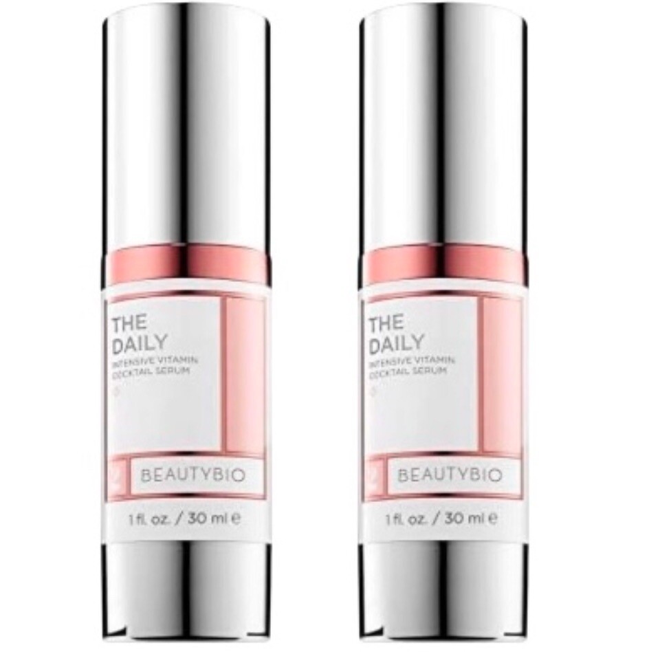 Beauty Bio The Daily Acid-Free Vitamin C Brightening Serum 1fl.oz./30ml X2 NEW!-image