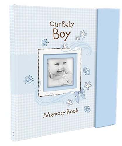 Christian Art Gifts Blue Baby Boy Memory Book Photo Keepsake Album  