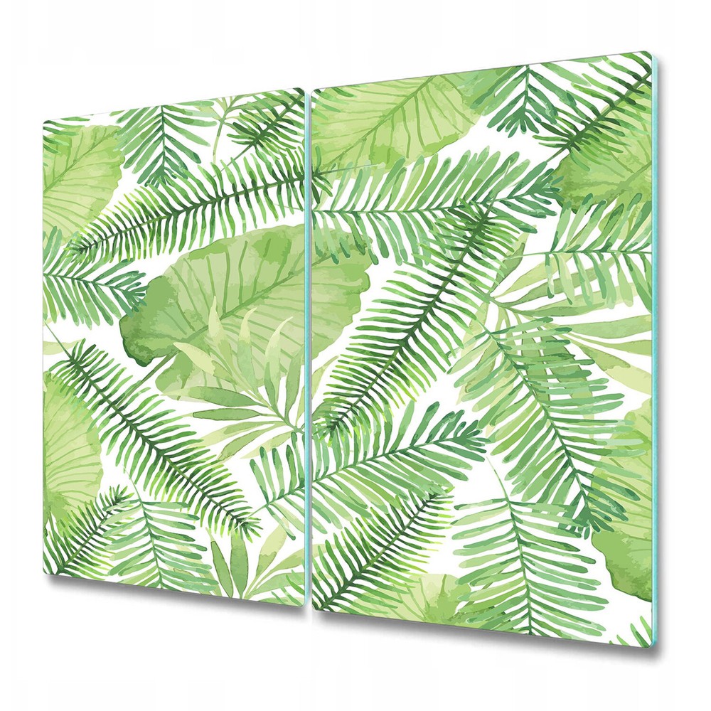 Glass Chopping Cutting Board Worktop Saver Tropical Leaves Leaves Tropic 2x30x52