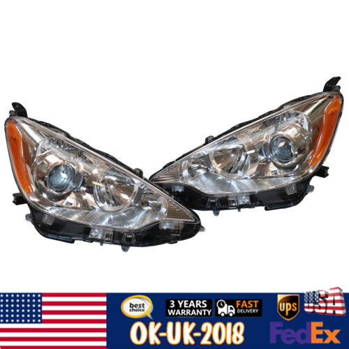 Halogen Headlamps Parts Front Light For Toyota Prius C 2012-2014 Left+Right Side